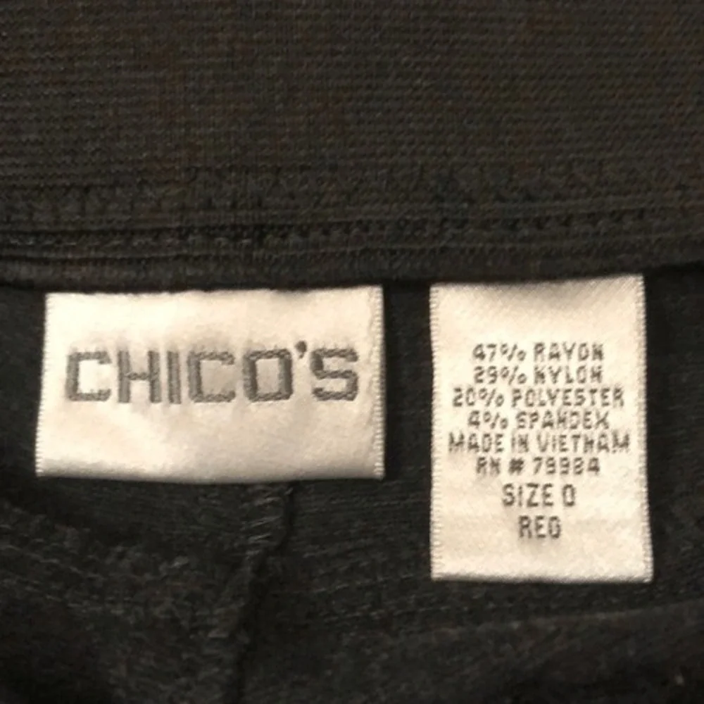 Chico's pants Size‎ 4 zipper button front closure faux pockets charcoal gray